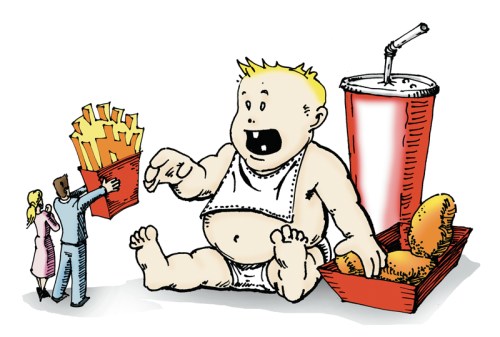 Childhood obesity cartoon