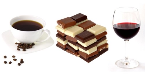 Coffee chocolate wine