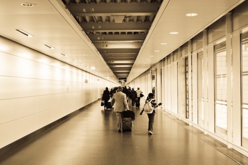 walking in airport